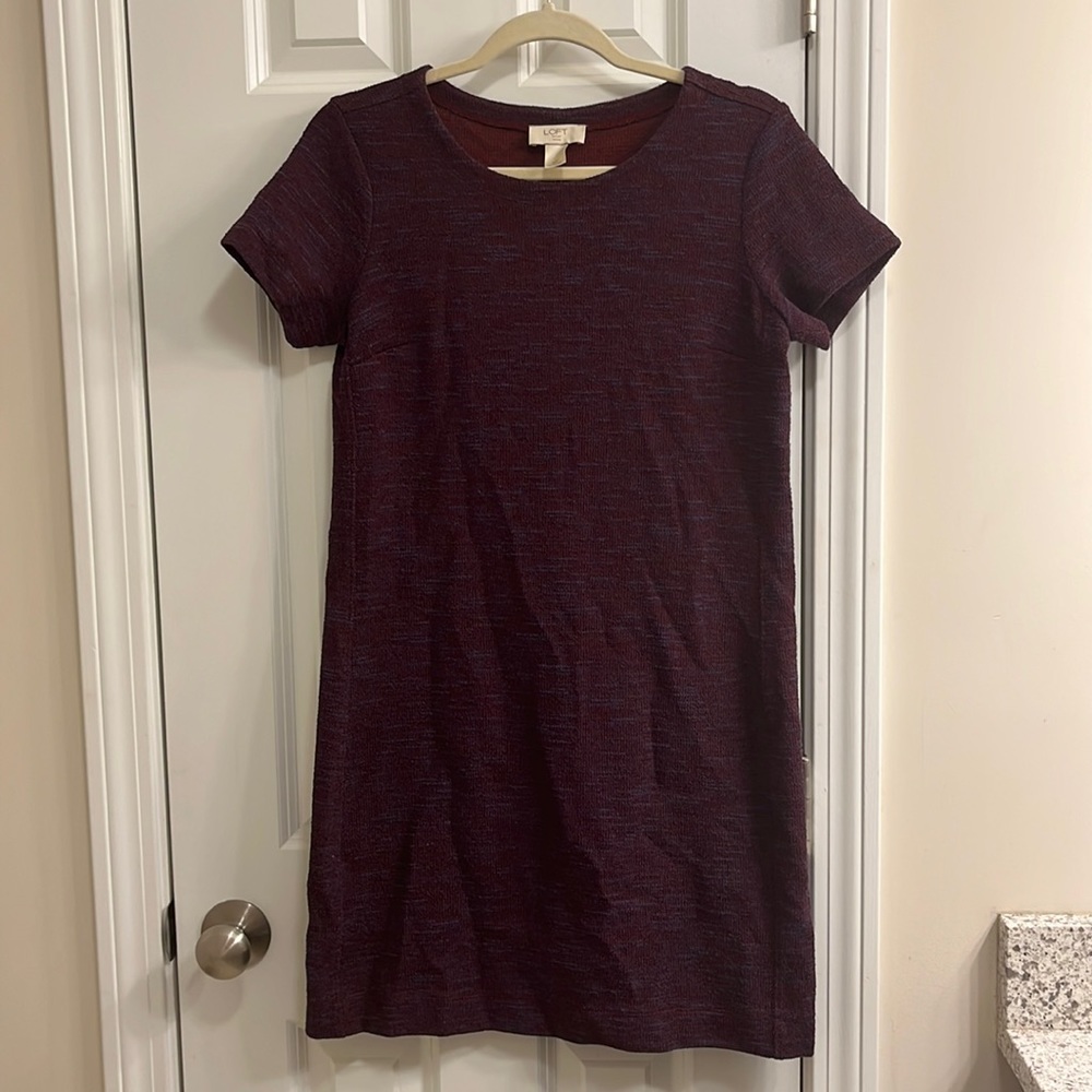 Maroon LOFT Petite Dress